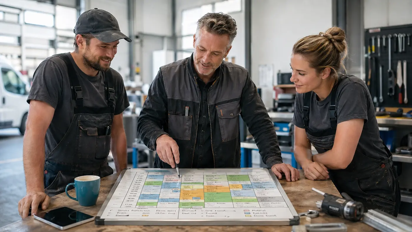 Titelbild: 4-Tage-Woche im Handwerk: Chancen, Risiken und Praxis-Tipps für Betriebe