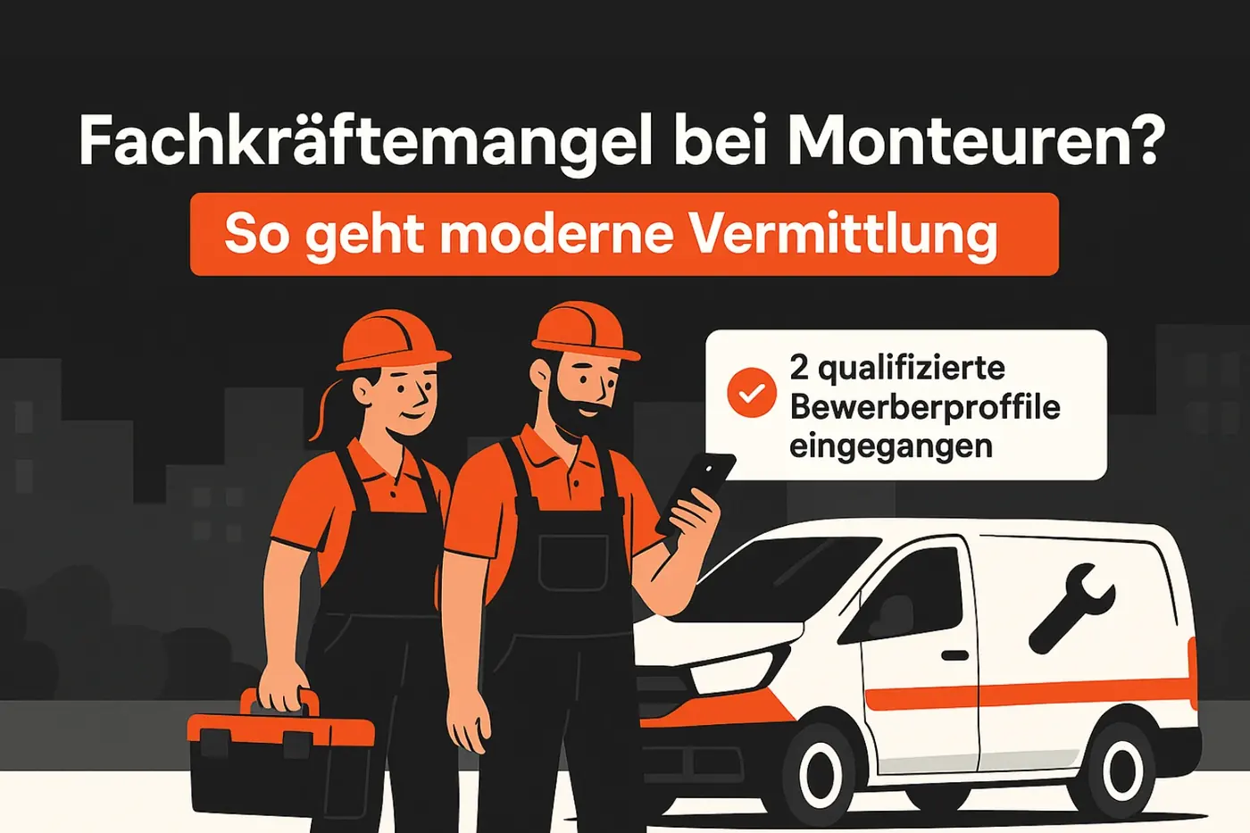 Titelbild: Fachkräftemangel Monteure: Warum Betriebe jetzt neue Wege bei der Monteur-Personalvermittlung gehen müssen