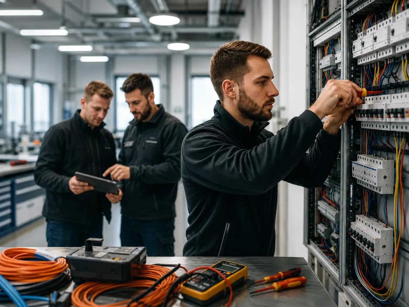 Titelbild: Mitarbeitergewinnung Elektrohandwerk: Wie Du 2026 die besten Elektroniker findest und einstellst