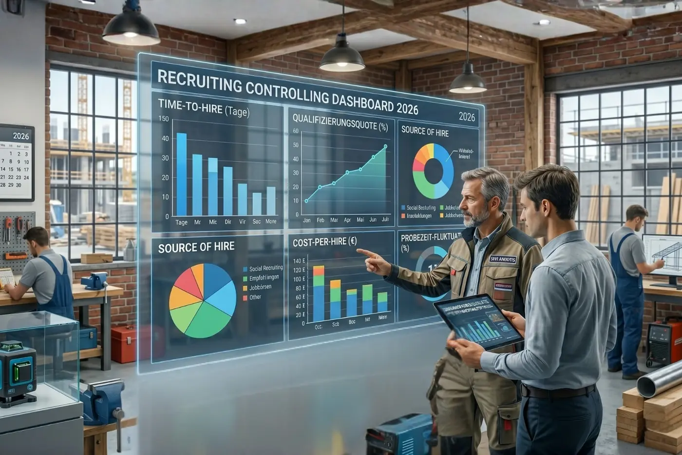 Titelbild: Die 15 wichtigsten Recruiting KPIs 2026 für Handwerksbetriebe