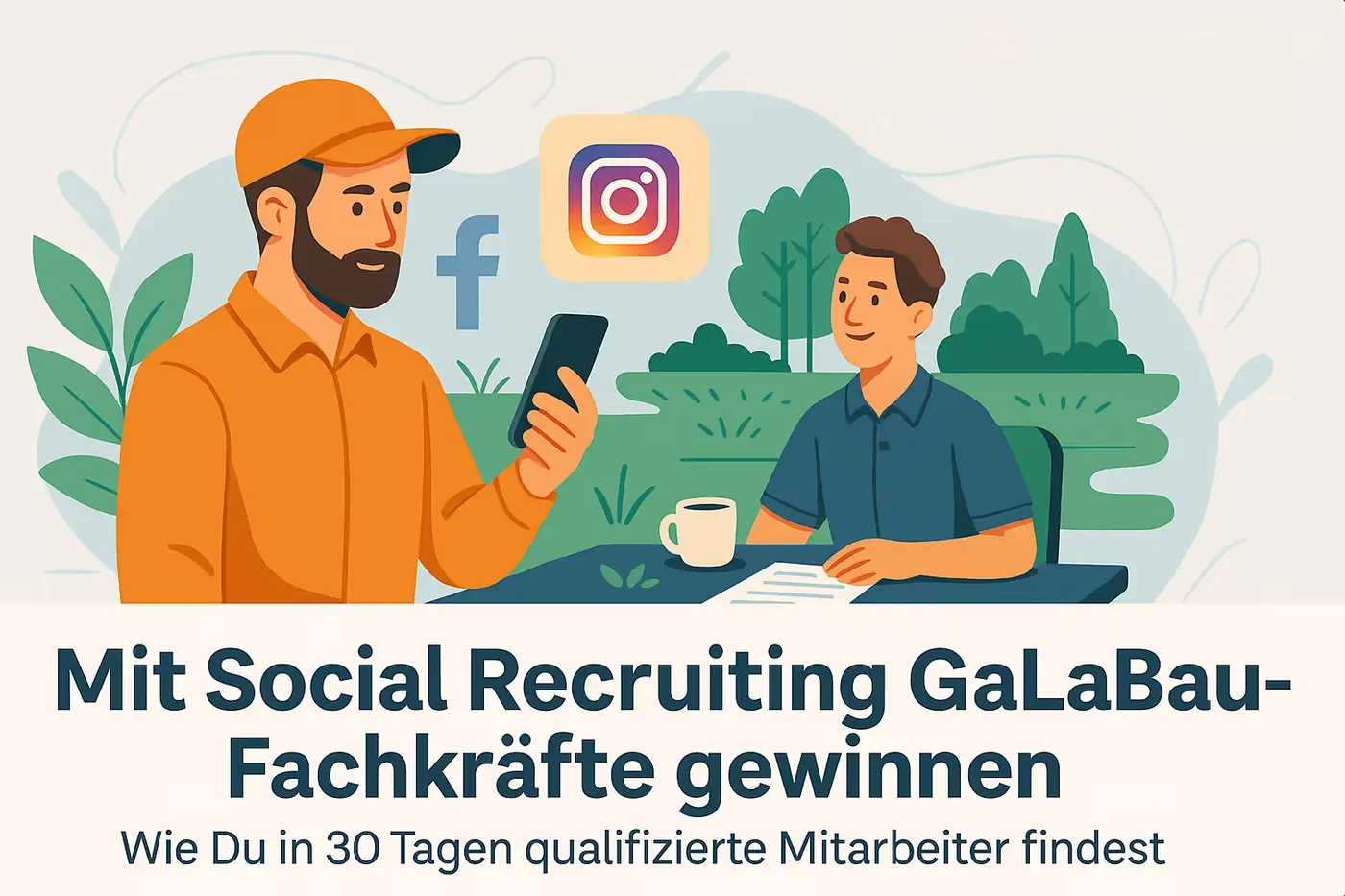 Titelbild: Social Recruiting im GaLaBau: So findest Du in 30 Tagen passende Fachkräfte